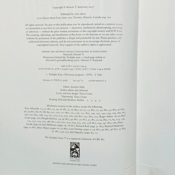 Dimensions Behind The Twilight Zone Stewart Stanyard 2007 Paperback Sci Fi Book - Picture 3 of 5